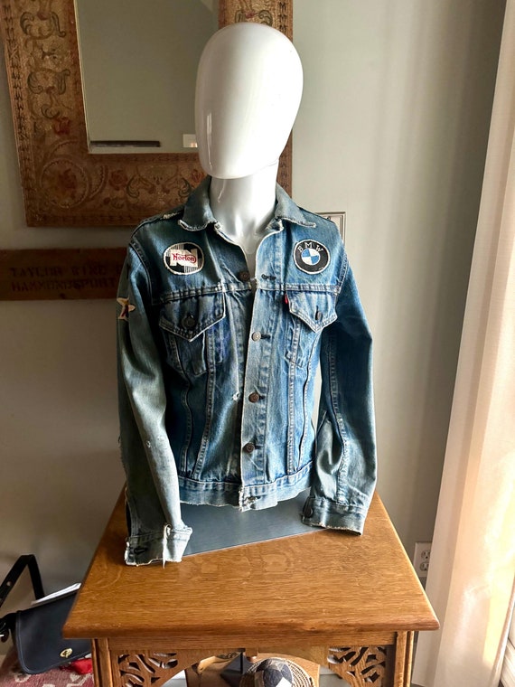 Patch Nasa Jeans Jacke Purple Bomber Jacke Nasa NASA Apollo Back