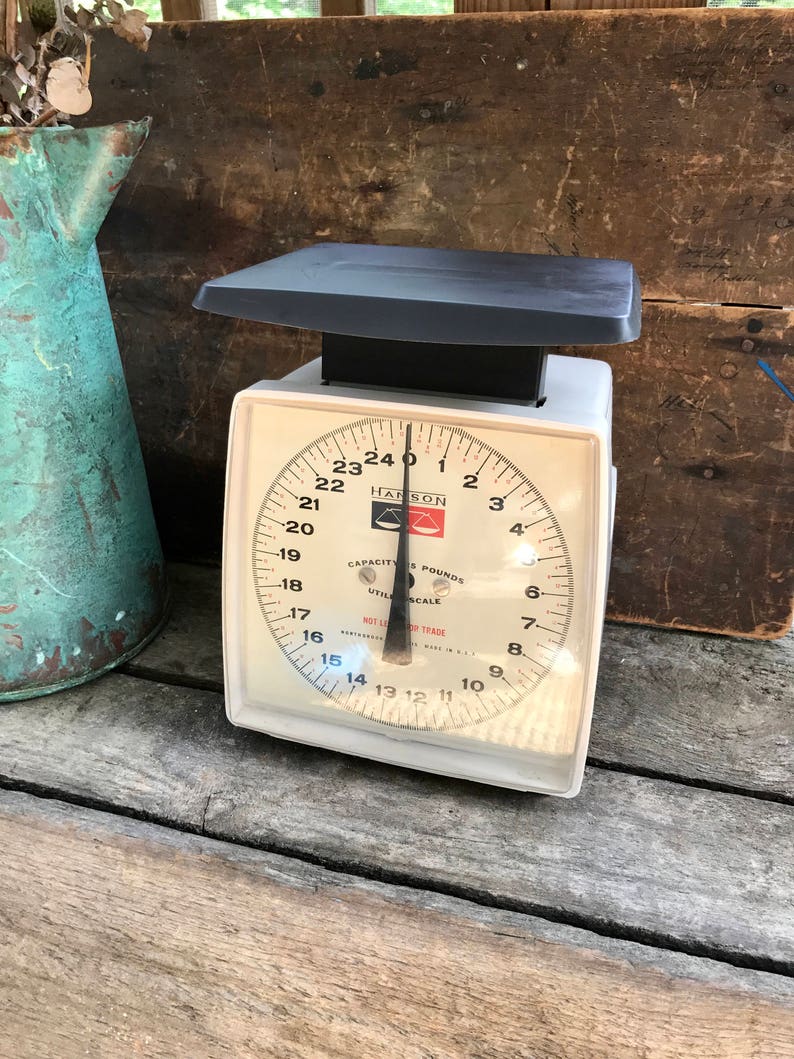 Hanson Utility Scale Hanson Kitchen Scale Old Plastic Etsy