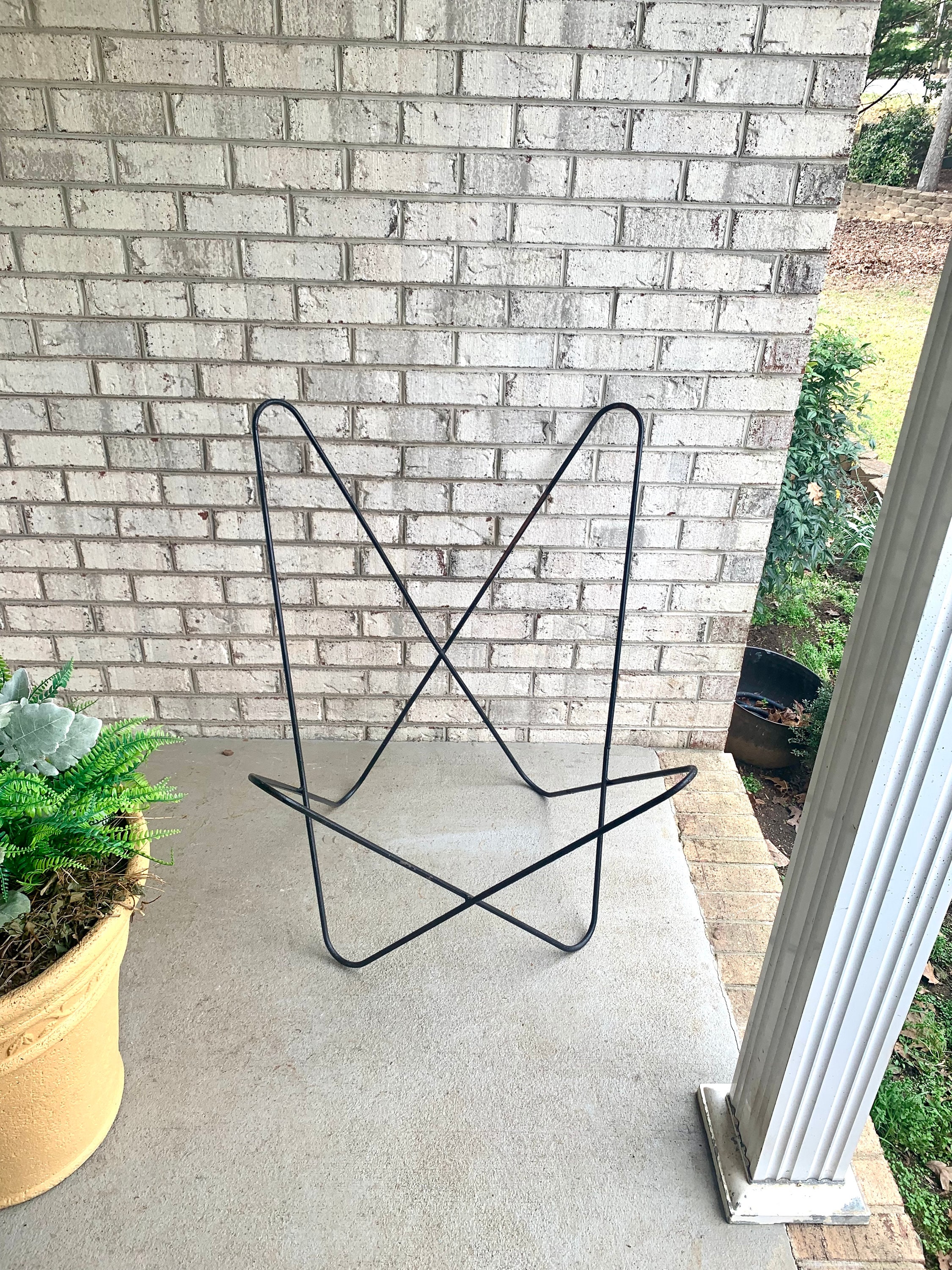 Vintage XL Knoll Butterfly Chair Frame Steel Butterfly Lounge