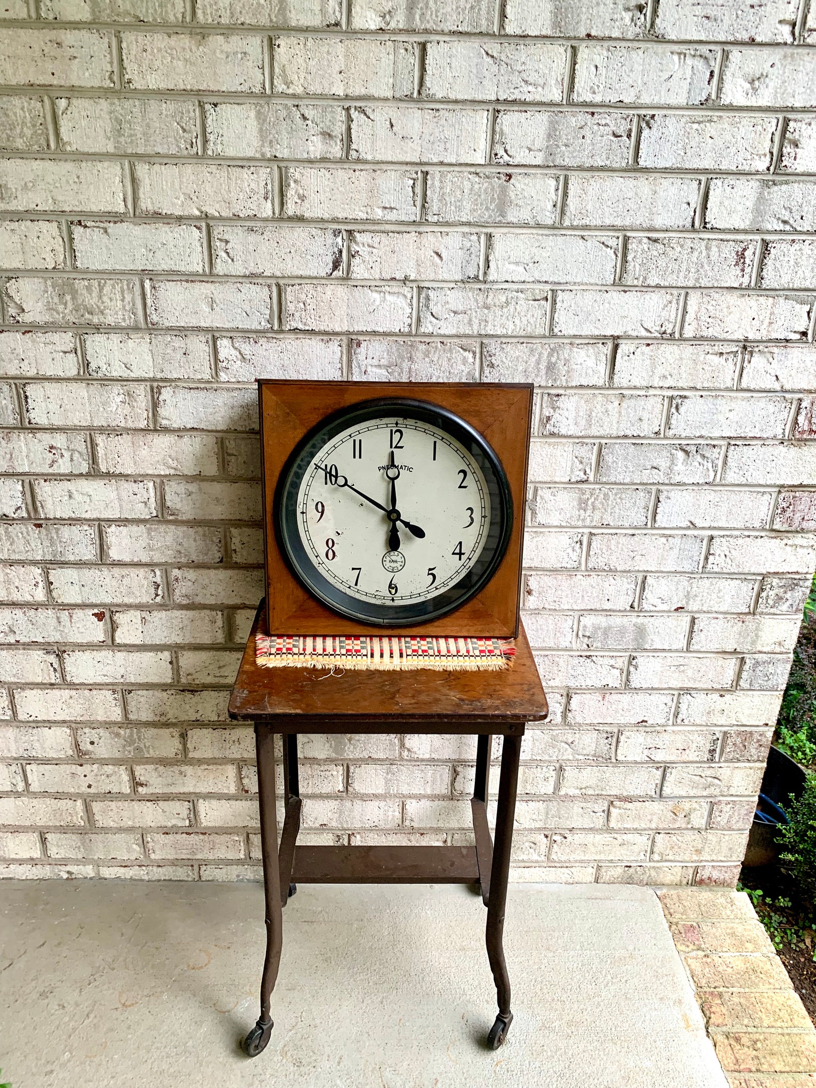 Antique Pneumatic Clock in Wood Case Hahl Pneumatic Master Etsy