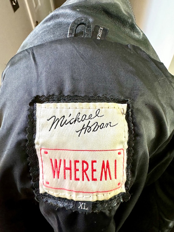ジャケット・アウター Japanese Label Gimmick Leather Jacket 🔥GRAIL Vintage 80s JEFF HAMILTON Mens Japan Sukajan