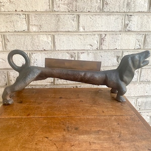 Antique Cast Iron Dachshund Boot Scraper | Weiner Dog Boot Scraper | Rustic Decor | Dog Decor | Shoe Scraper |