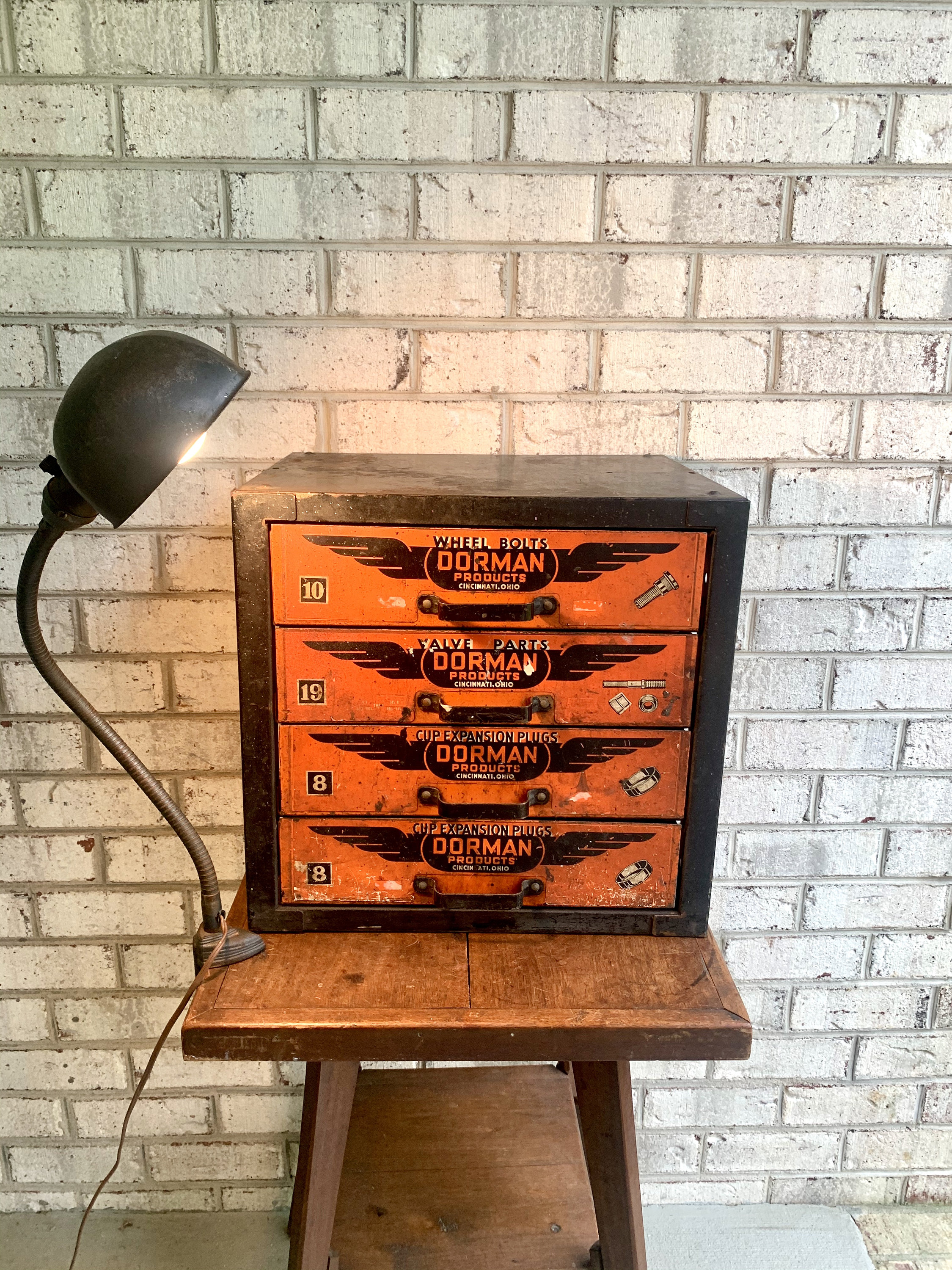 Vintage Dorman Products Parts Bin | Heavy Duty 4 Drawer
