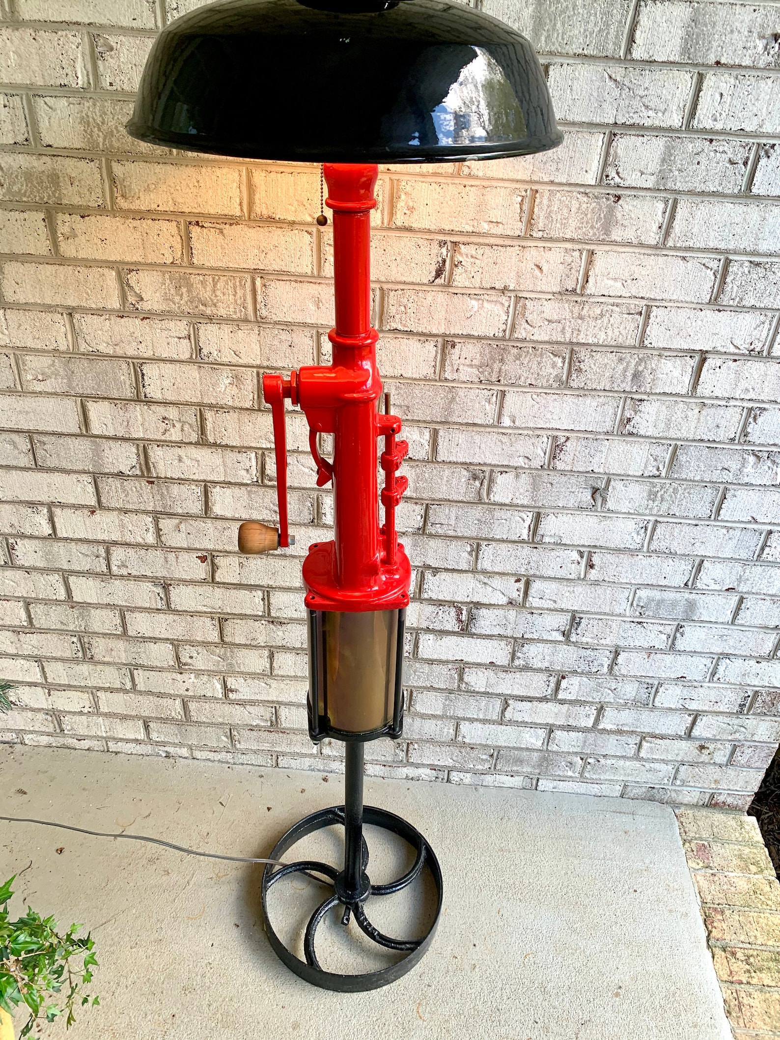 Antique Gasoline/oil Hand Pump Lamp Unique Petroleum Pump Etsy