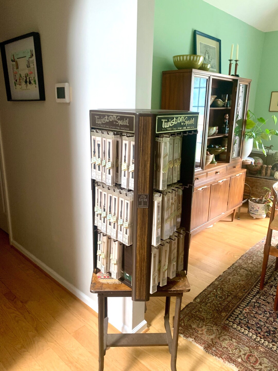 Vintage Speidel Twiston Watch Band Display Case Watchband Rotating