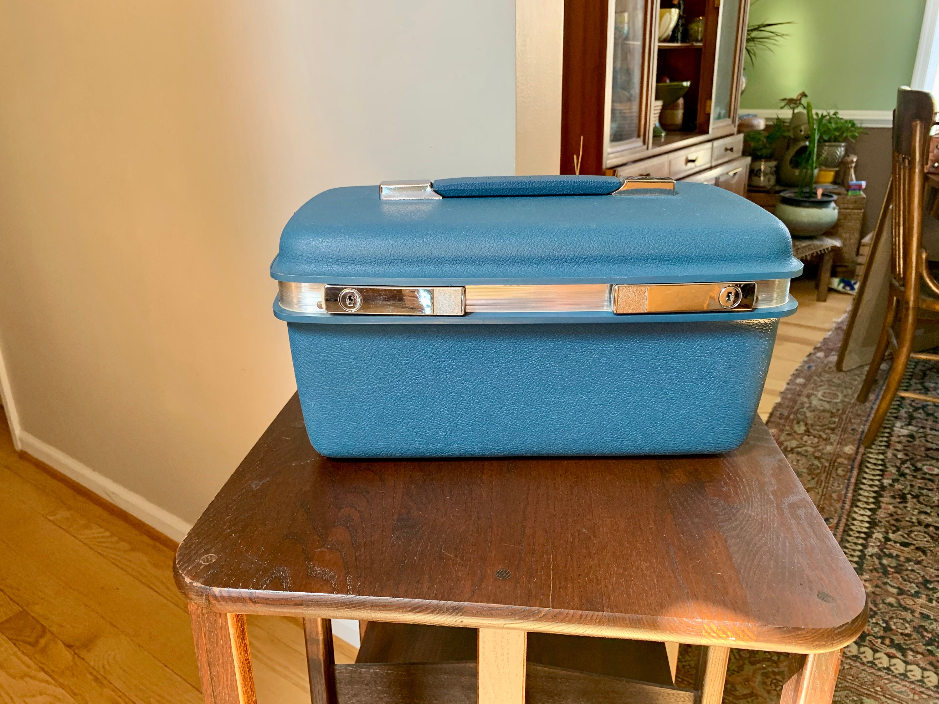 Samsonite Saturn Cosmetic Case Vintage Blue Travel Case Etsy