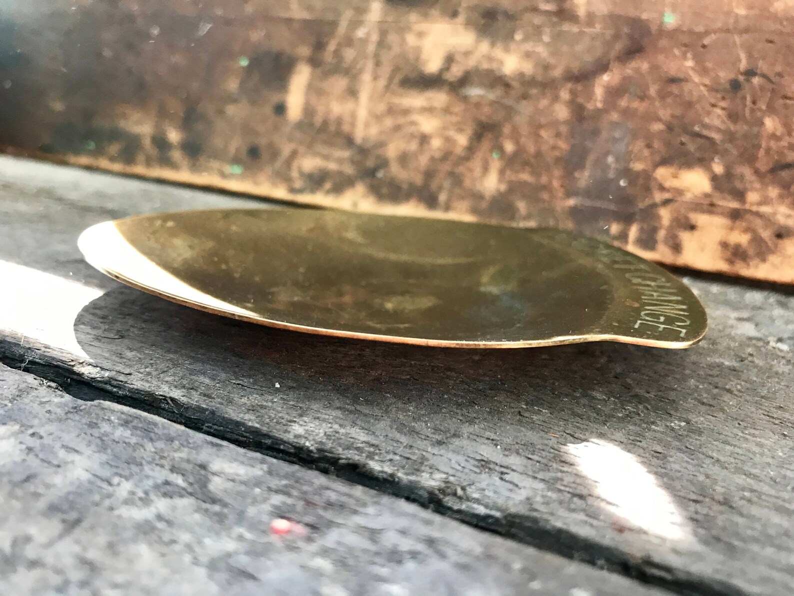 Vintage Brass Pocket Change Tray Brass Trinket Tray Brass Etsy