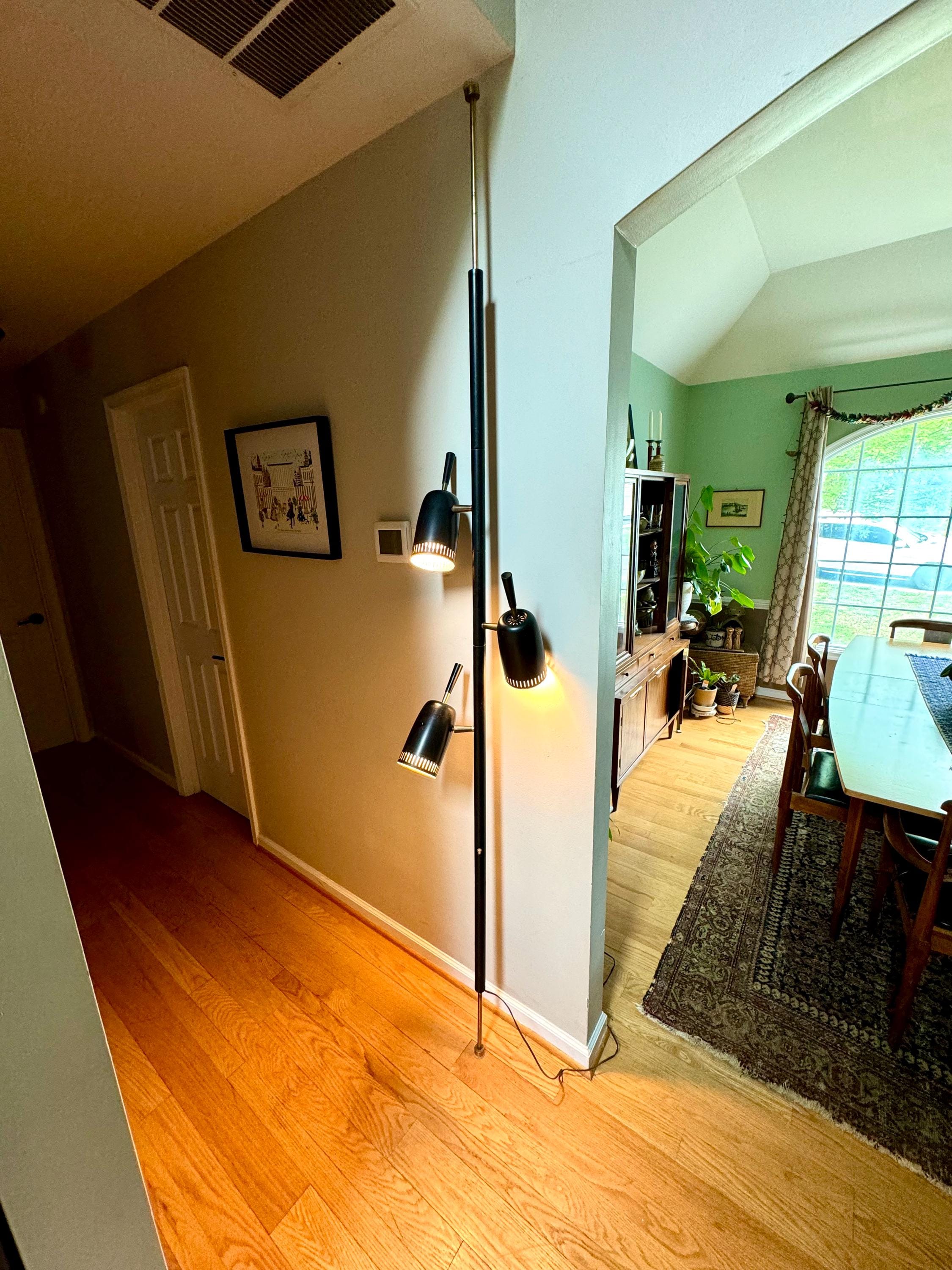 Ceiling Tension Rod Floor To Ceiling Lamp Vintage Mid Century