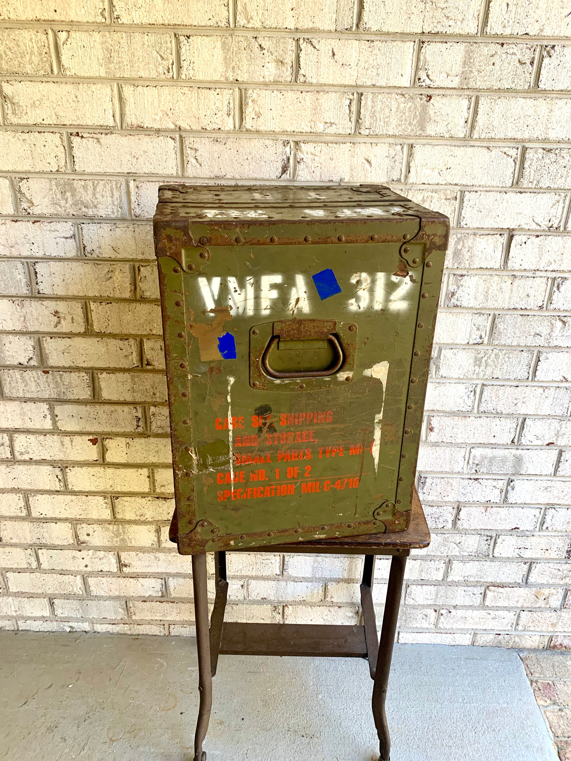 Vintage Military Storage Case | Traveling Military Parts Vintage Military Storage Case | Traveling Military Parts
