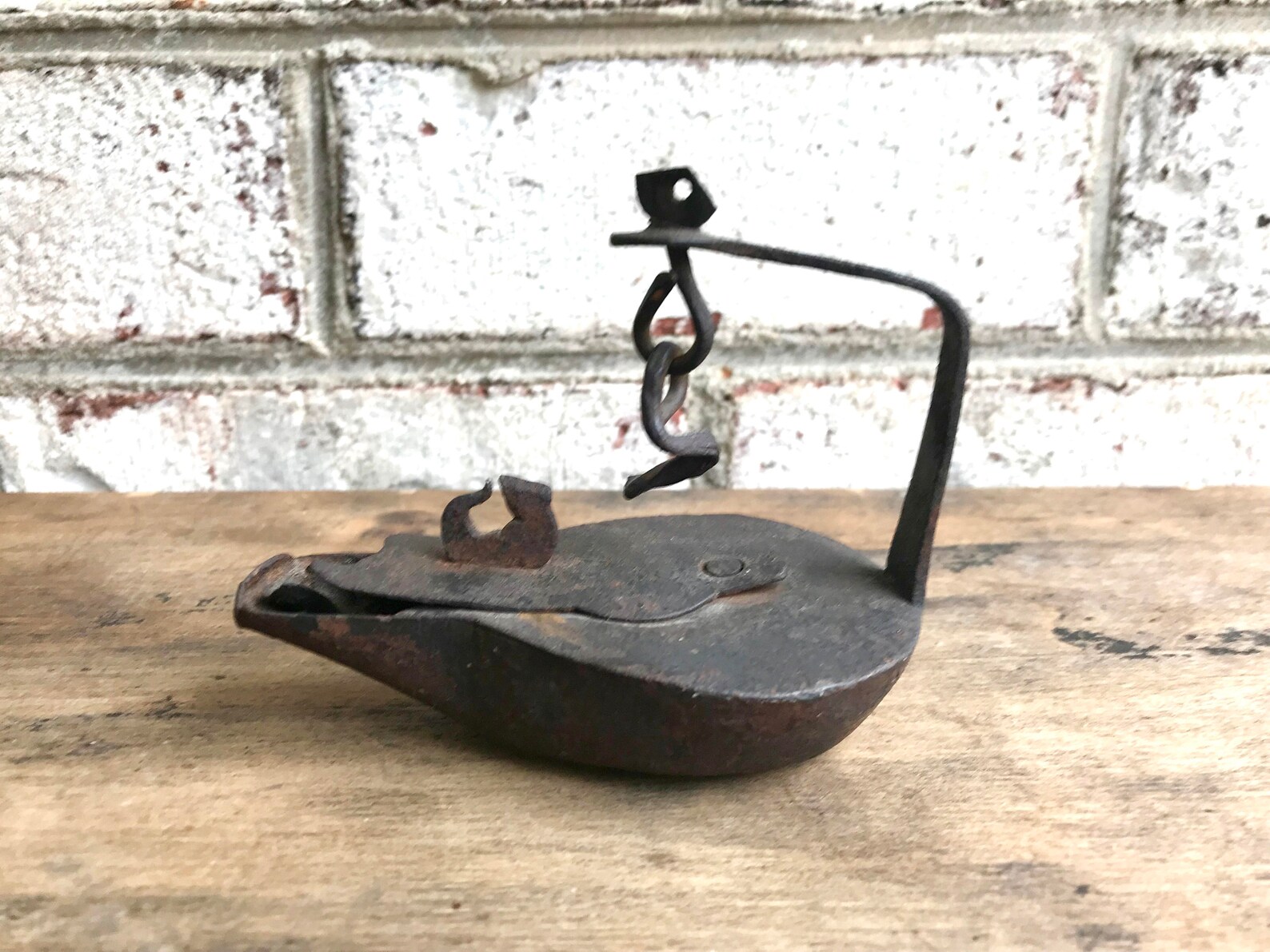 Antique Betty Lamp Rustic Whale Oil Lamp Primitive Etsy