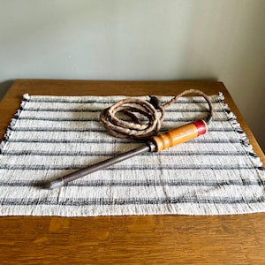 Vintage Fulton No. 85 Soldering Iron | Wood Handled Electric Soldering Iron Wand | Large Working Soldering Iron |