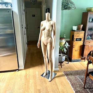 Vintage Plastic Full Size Mannequin | Detachable full Size Mannequin | Life size Mannequin | Shop Display | Headless Mannequin