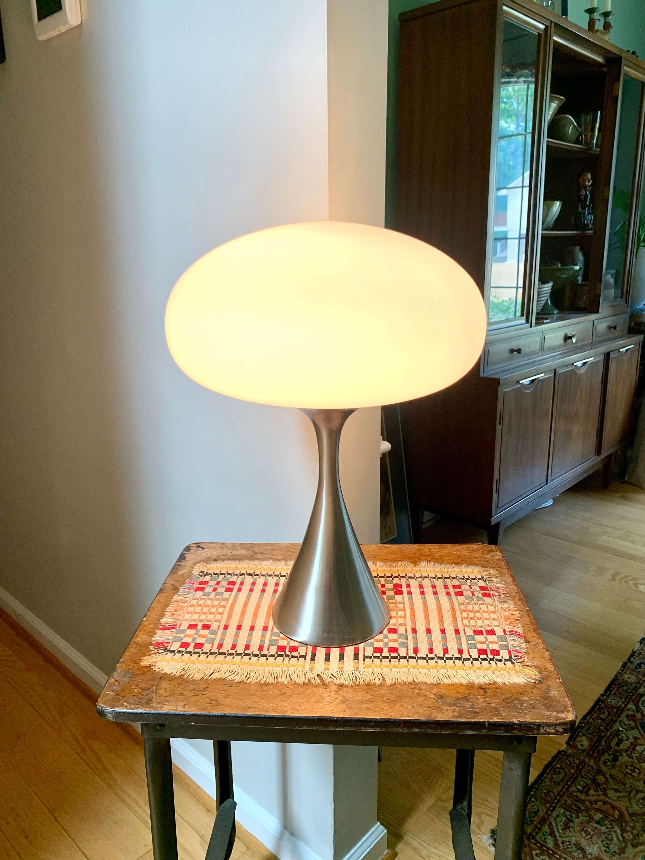 MCM Mushroom Table Lamp by Laurel Co. Bill Curry Designed Desk