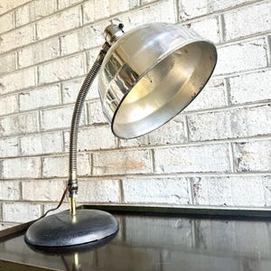 Vintage Industrial Gooseneck Task Lamp | Benjamin Industrial Desk Lamp | Adjustable Task Lamp | Rustic Heavy Duty Task Lamp