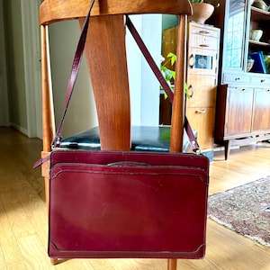 vintage Porte-documents en cuir Airways Industries Inc. | Sacoche pour ordinateur en cuir vintage | Sac messager en cuir | Porte-documents fin années 70