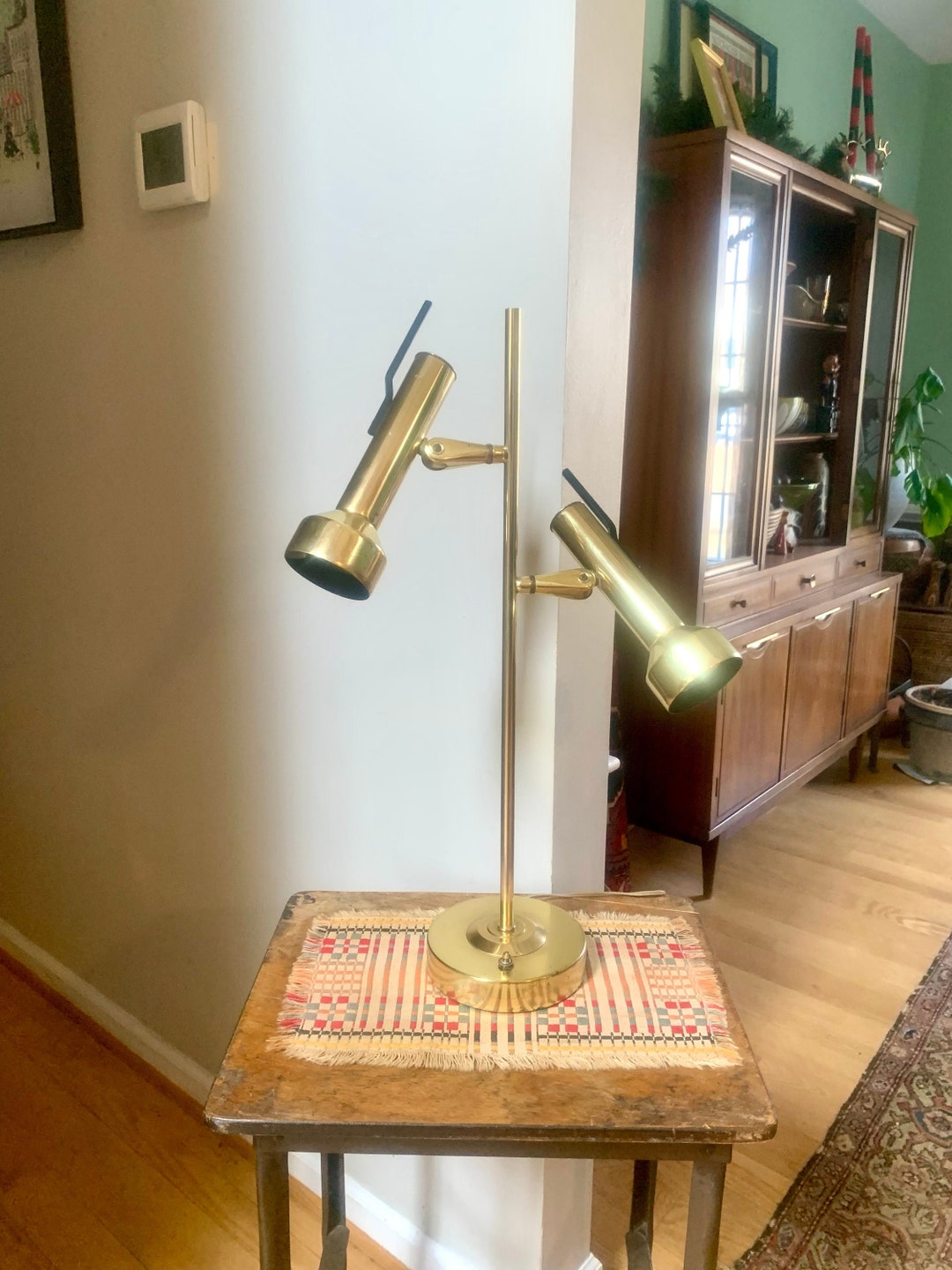 Vintage Brass MCM Table Lamp | Adjustable Brass Table Lamp | Brass ...