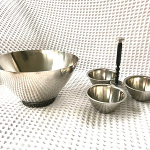 Vintage Oneida Stainless Steel Bowl and Serving Tray | Stainless Relish Dish and Salad Bowl | Metal Ice Bucket and Condiment Tray | MCM Bowl