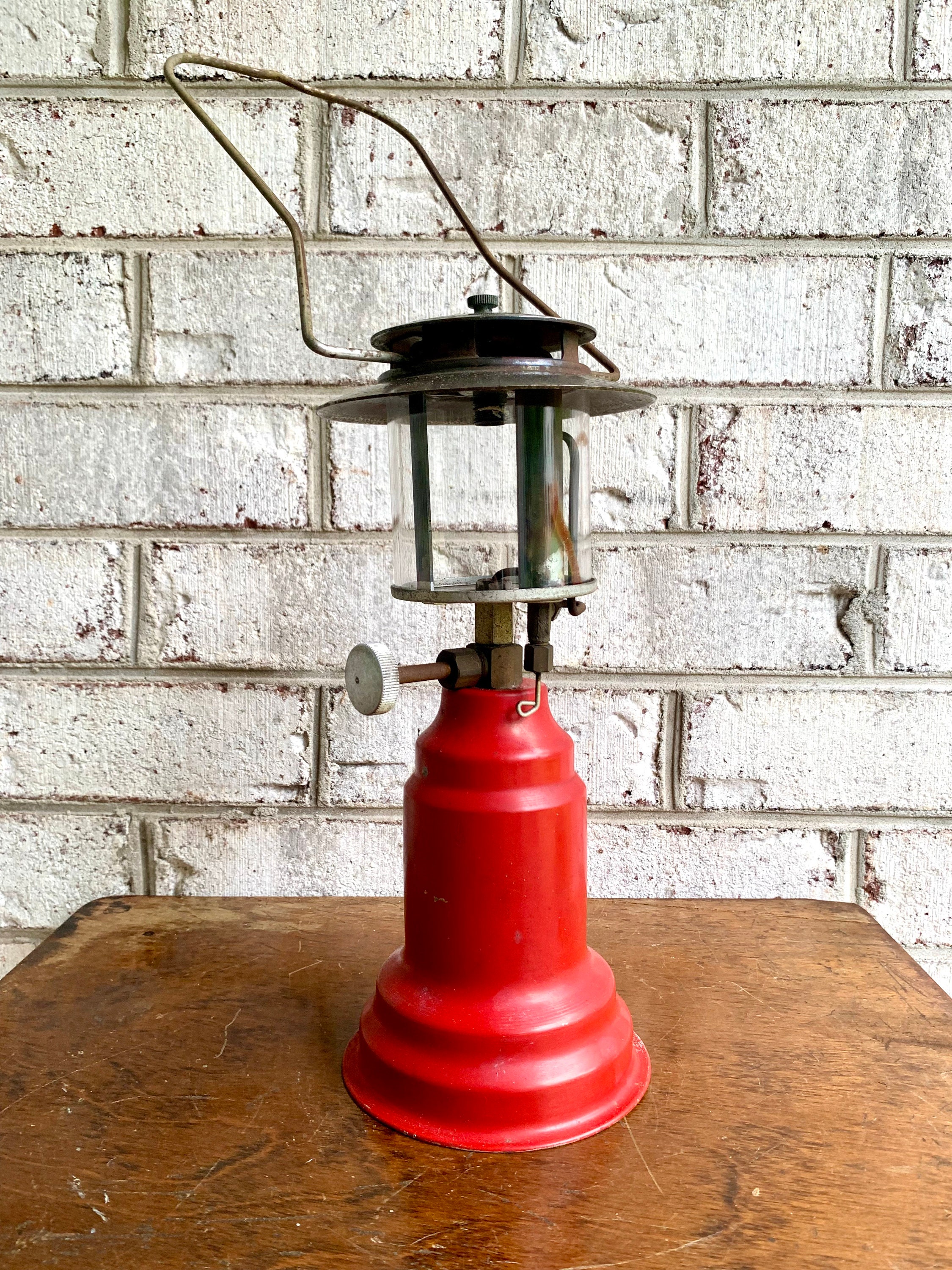 Vintage Red Prepo Fuel Lantern | Single Mantle Lantern
