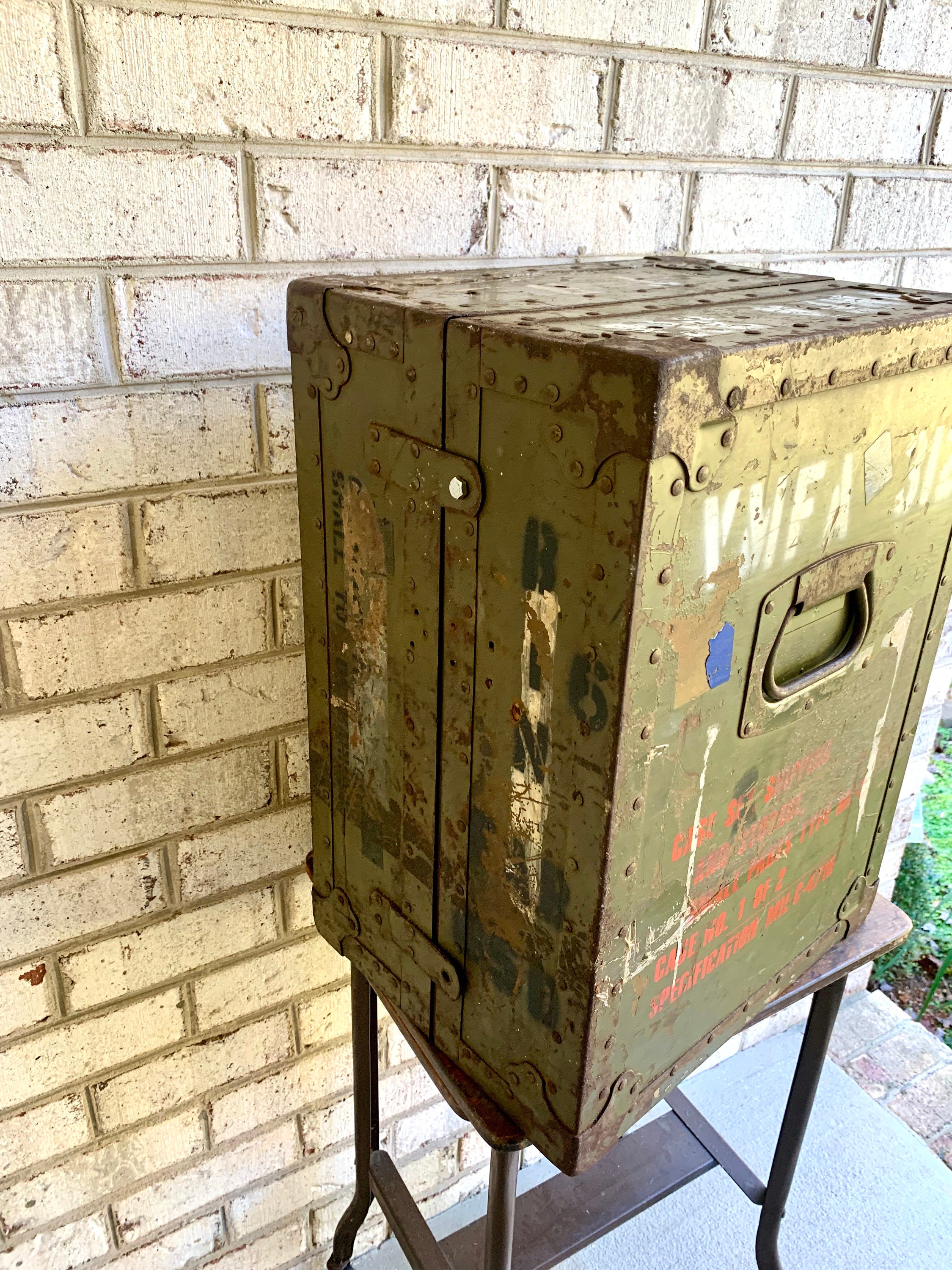 Vintage Military Storage Case | Traveling Military Parts Vintage Military Storage Case | Traveling Military Parts