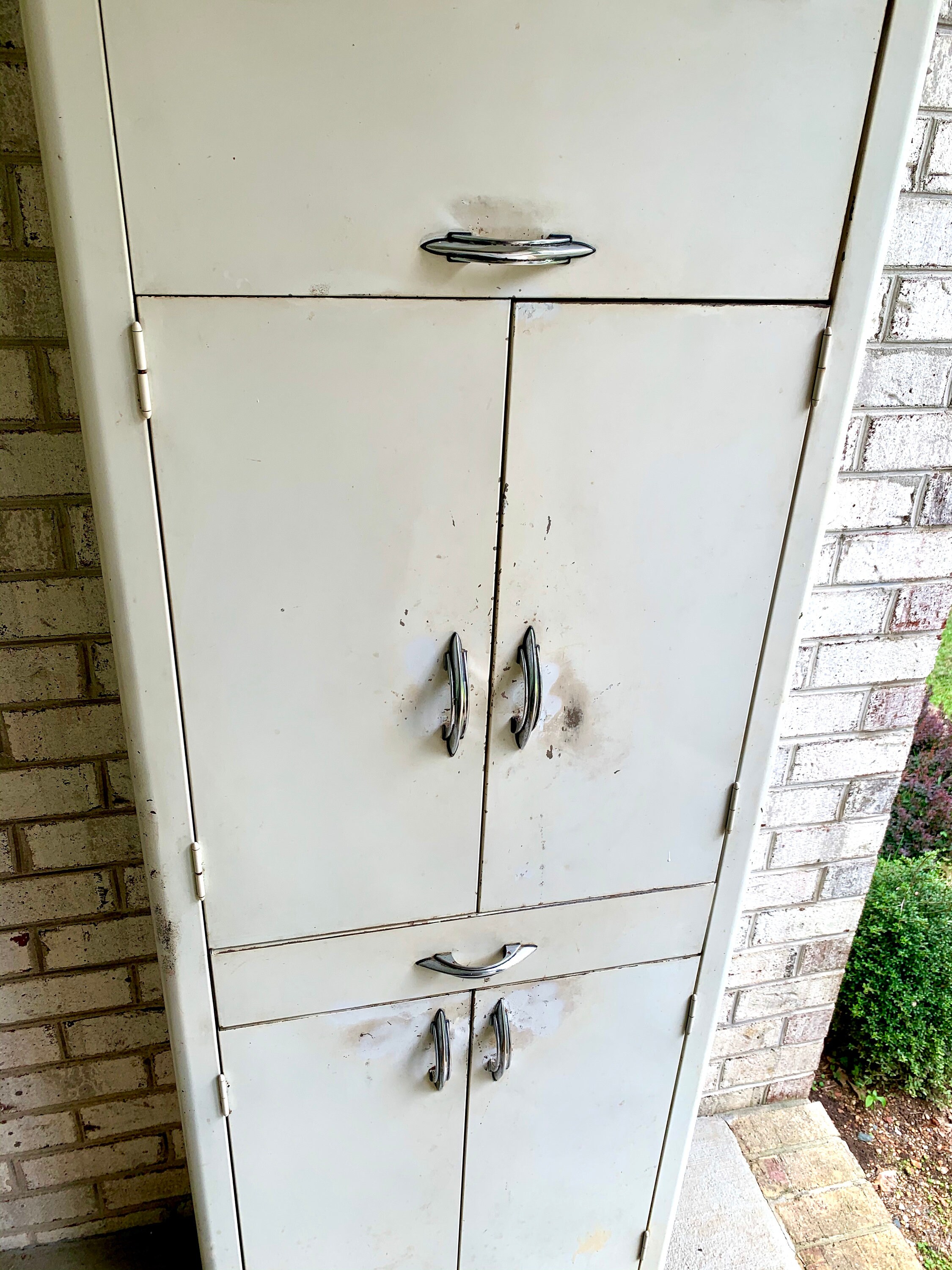 Vintage Tall MCM Metal Kitchen Metal MCM Pantry Etsy