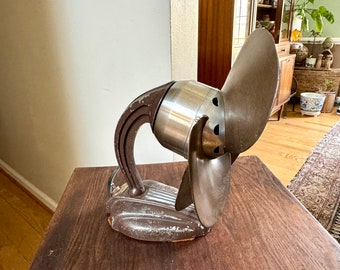 Vintage Samson Safe Flex Fan | Art Deco Rubber Blade Fan | 2 Speed Samson Safe Flex Electric Fan | Atomic Era Electric Fan |