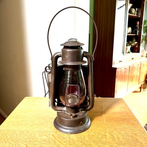 Antique Prisco Pony CB Bulls Eye Globe Lantern | Vintage Rayo Pony C.B. Bulls Eye Lantern| Pritchard Strong Oil Lamp |