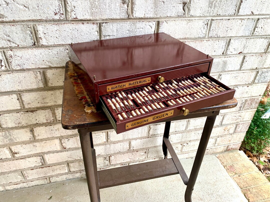 Vintage Genuine Gruen Co. With Contents 2 Drawer Gruen Watch