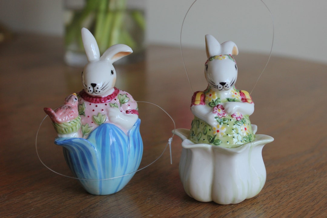 Pair of Vintage Villeroy & Boch Porcelain Rabbit/bunny Etsy
