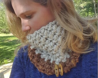 Crochet cowl pattern, crochet pattern, crochet neck warmer pattern, crochet scarf pattern