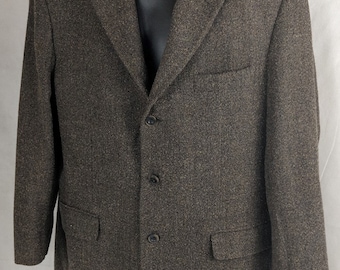 Size 38EU Suit Jacket Tweed Dress Jacket ITALIAN WOOLBLEND PEACOAT Jacket Has  Lining