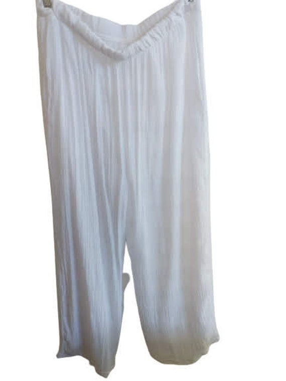 Vintage Pant Suit | White Pant Set | Flowy Pant S… - image 4
