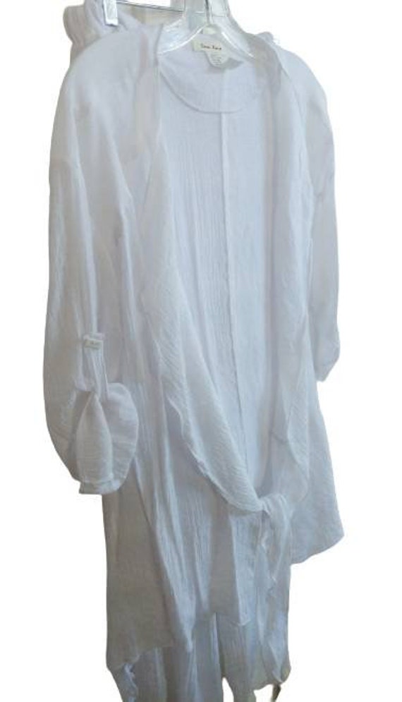 Vintage Pant Suit | White Pant Set | Flowy Pant S… - image 10