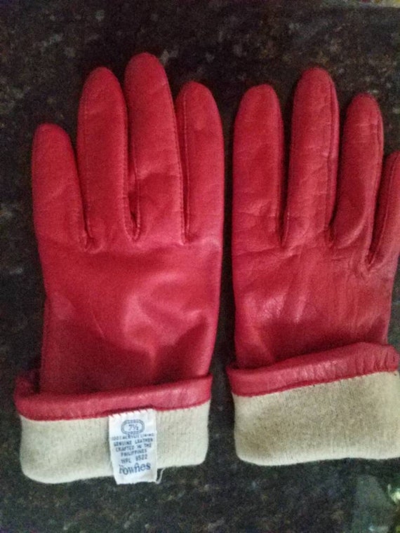 Soft Leather Gloves | Red Leather Gloves | Leathe… - image 6