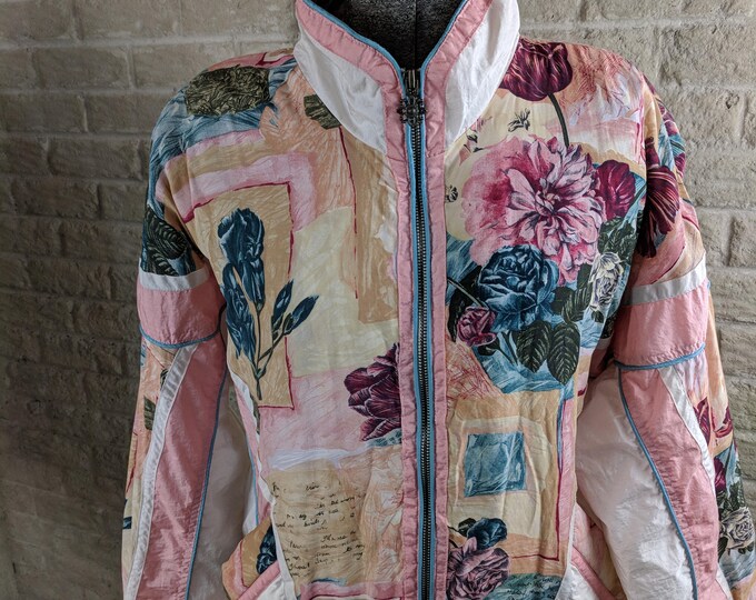 Nylon Jacket Women'snylon Bomber Jacketfloral Bomber Jacketvintage