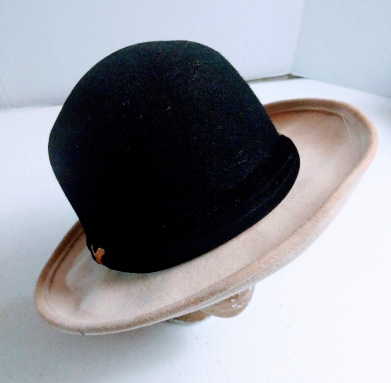 1940s Hat Women Vintage Hat Felt Hat Felt Bucket Hat Vintage Wool Hat image 2