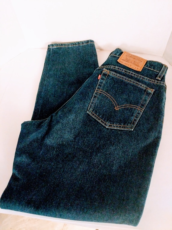 Relaxed Fit Levi Woman Levi Blue Denim Jeans Dark
