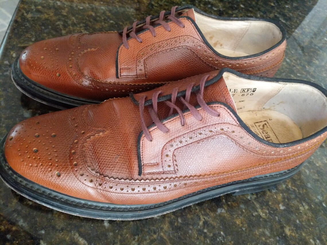 Handmade Classic Wingtip Oxfords Brogue Shoes