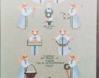 Cross Stitch Pattern, Angel Needlework, Needlework Pattern, Band of Angels, Angel Cross Stitch