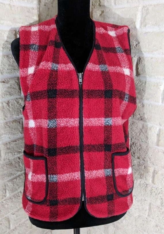 Buffalo Plaid | Sherpa Vest | Vintage Fleece | Coz