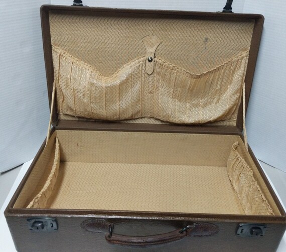 Vintage 1940s Antique Luggage 1950 Travel Leather