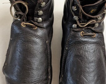 Vintage Carolina Brown Leather Steel Toe Work Boots 10.5 EE Union Made In USA Vintage Carolina Brown Leather Steel Toe Work Boots, Union  main image 2
