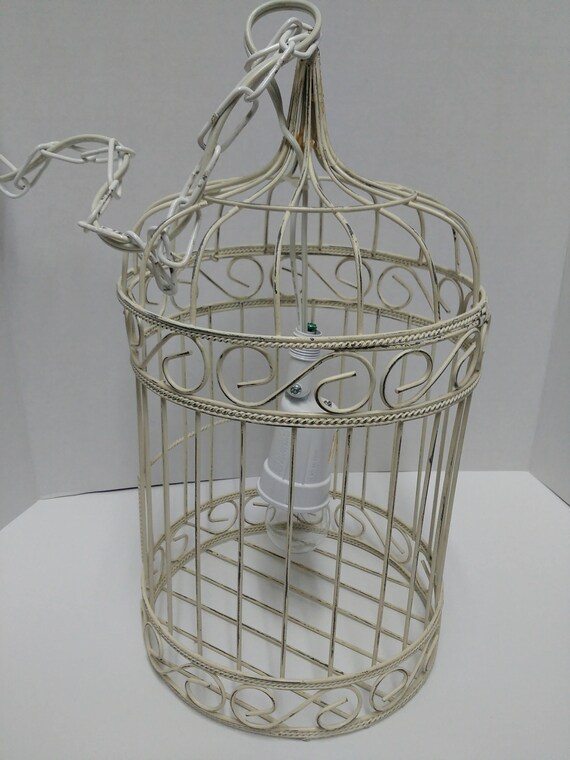 Re Conçu Cage à Oiseaux Lampe Cage à Oiseaux Decor électrique Cage à Oiseaux Cage à Oiseaux Cage à Oiseaux Décor Clair Cycle Haussier Shabby