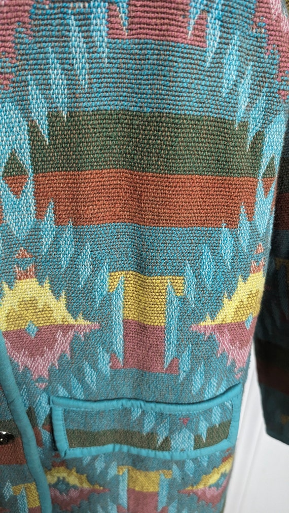 Vintage Jacket | Aztec Jacket| Blanket Coat | Tap… - image 5