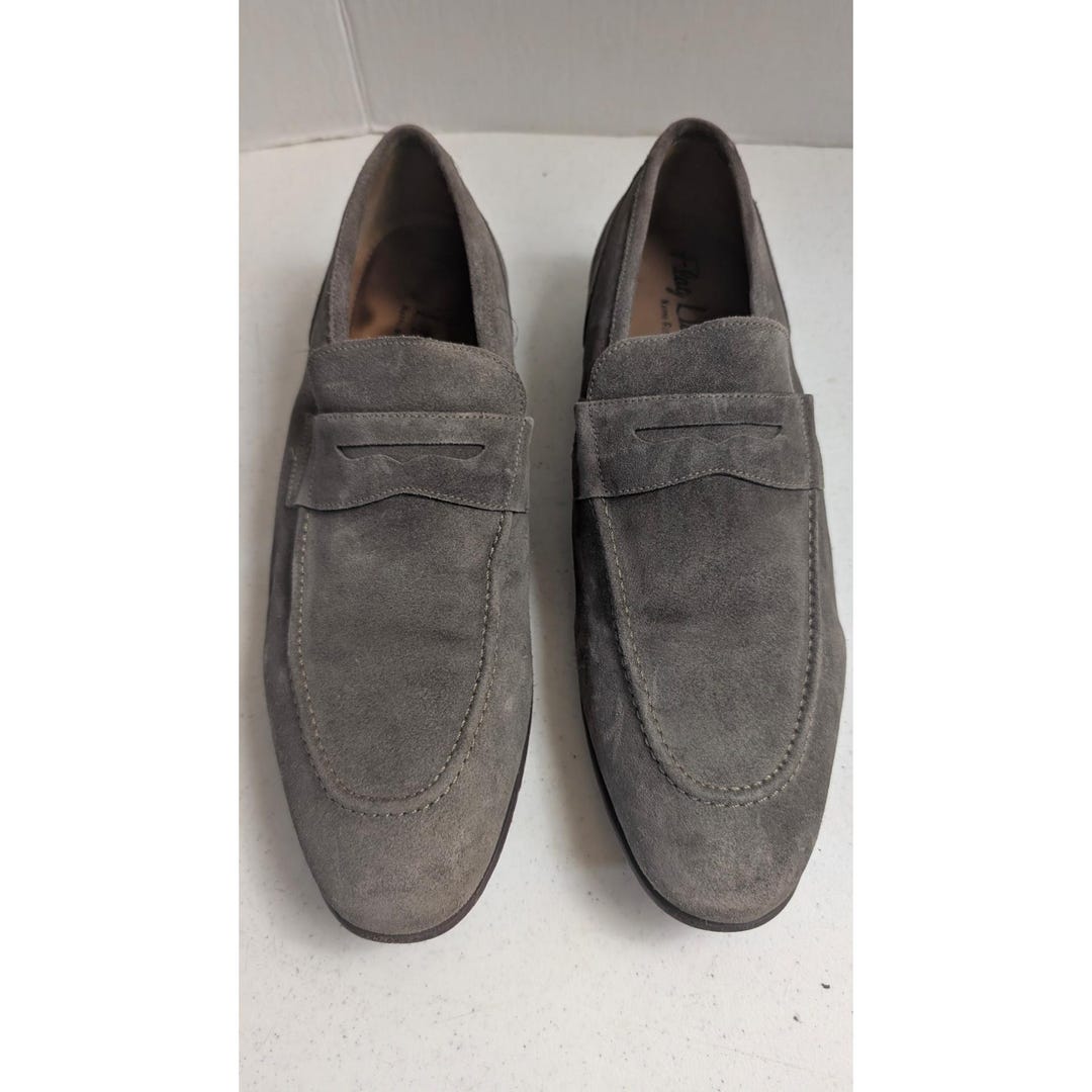 Flag Ltd Seneca Mens Sz 12M Suede Leather Penny Loafers Khaki Napa Glove Flag Ltd Seneca Mens Sz 12M Suede Leather Penny Loafers  main image 2