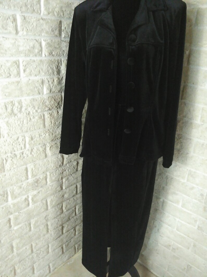 Black Velvet Suit Women's Black Velvet Velvet Suit Etsy