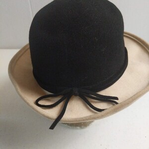 1940s Hat Women Vintage Hat Felt Hat Felt Bucket Hat Vintage Wool Hat image 6