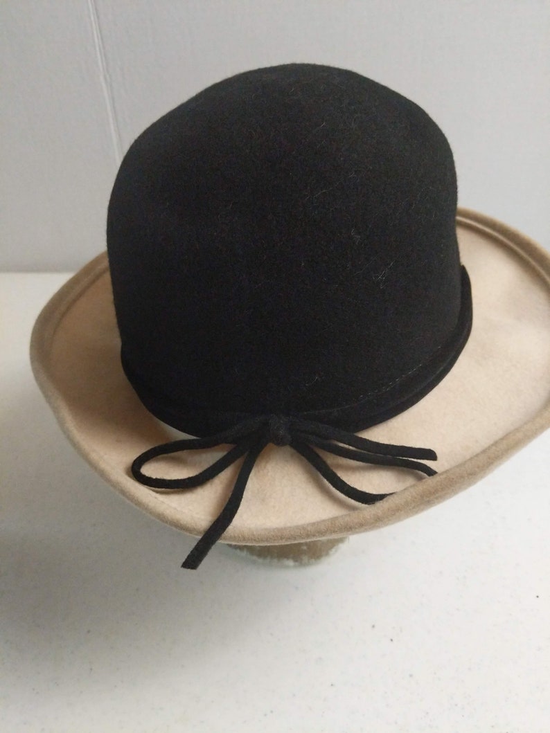 1940s Hat Women Vintage Hat Felt Hat Felt Bucket Hat Vintage Wool Hat image 6