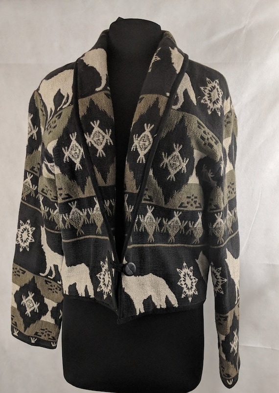 Vintage Flashback Southwestern Jacket Tapestry Az… - image 1