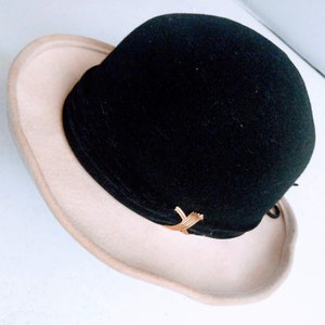 1940s Hat Women Vintage Hat Felt Hat Felt Bucket Hat Vintage Wool Hat image 5