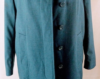 Vintage 1980s European Star Virgin Wool Knit Long Coat / Full